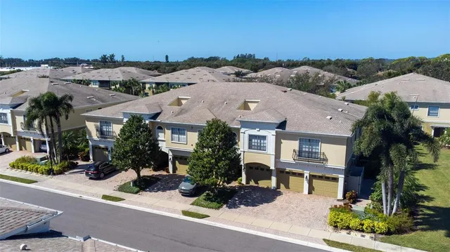 an aerial view of multiple house