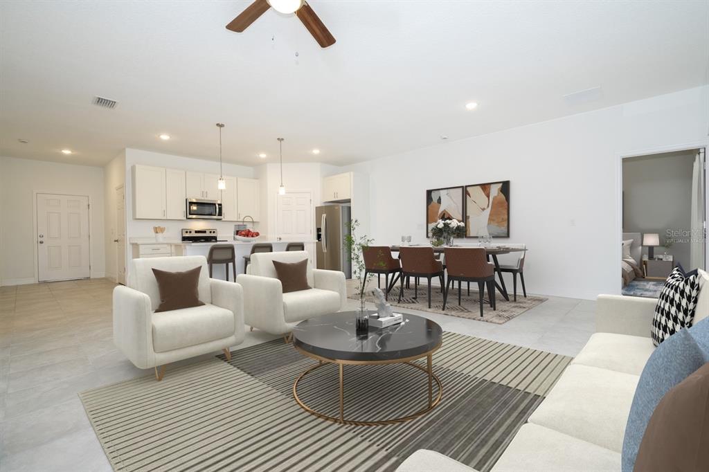 8 Locust Run Ocala, FL 34472 - Photo 20 of 71 a living room with furniture and kitchen view