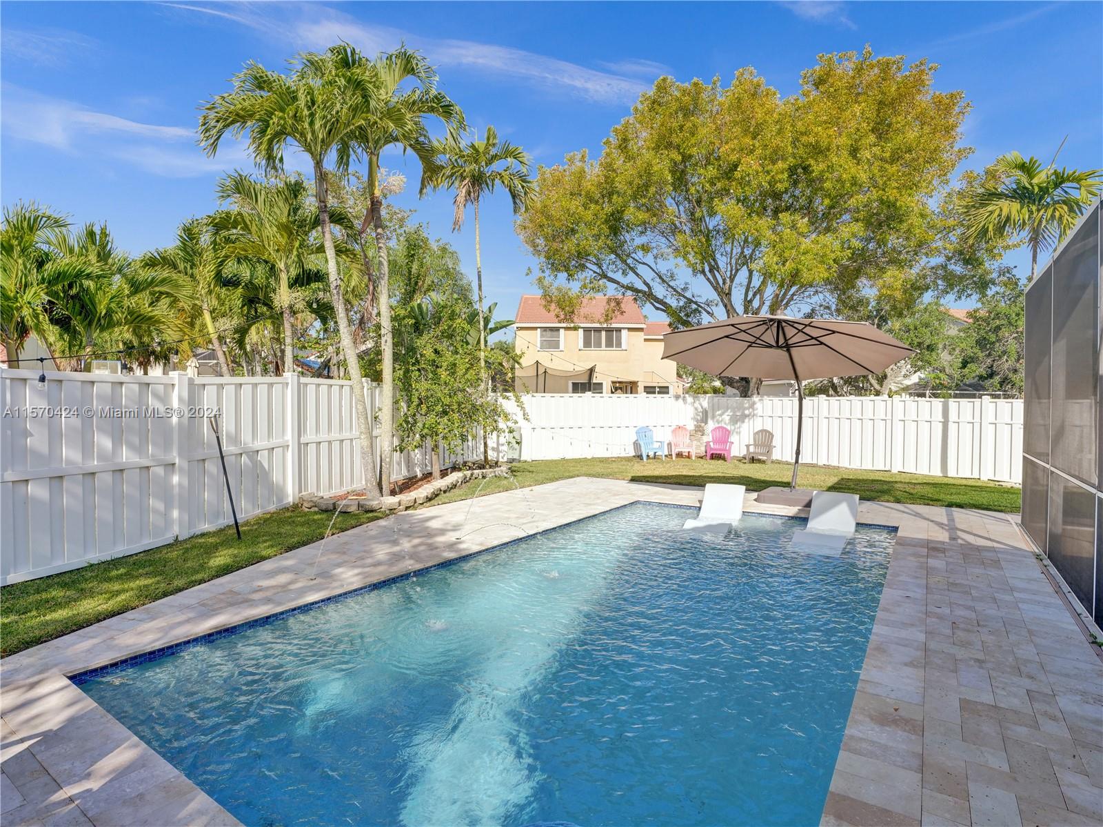 849 Falling Water Road Weston, FL 33326 - Photo 18 of 25 a view of a swimming pool with a patio