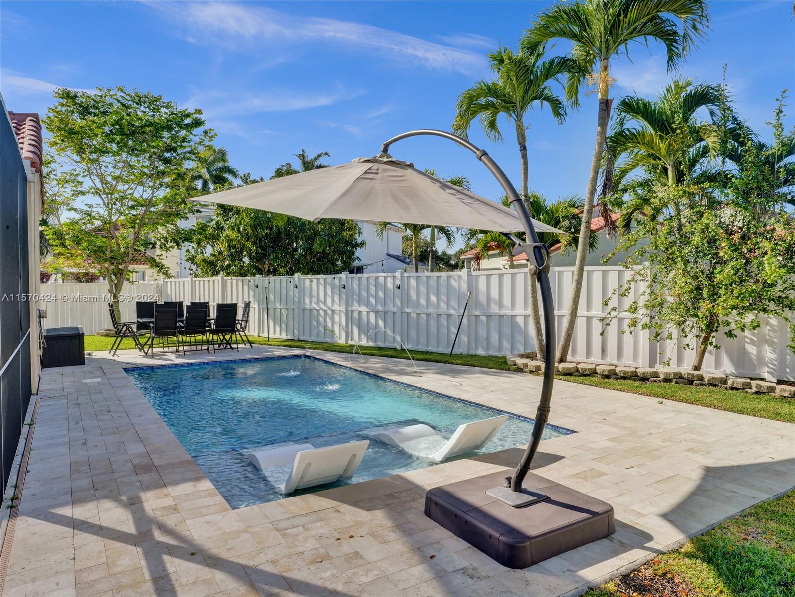 849 Falling Water Road Weston, FL 33326 - Photo 20 of 25 a view of a backyard with swimming pool