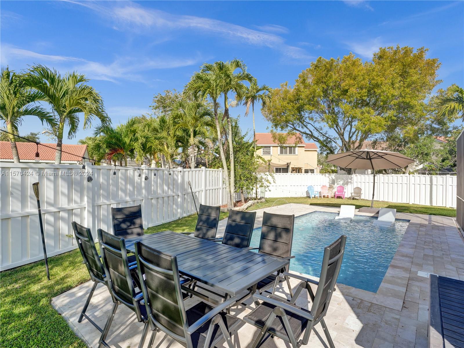 849 Falling Water Road Weston, FL 33326 - Photo 21 of 25 a view of an outdoor space with dining table and chair