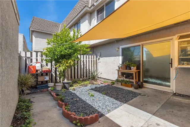 a view of a house with a patio