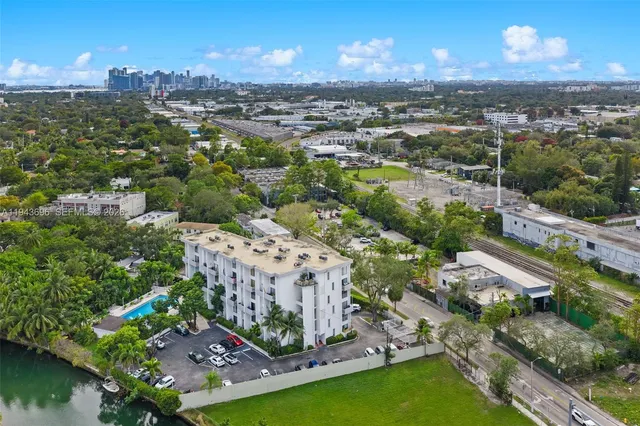 an aerial view of multiple house