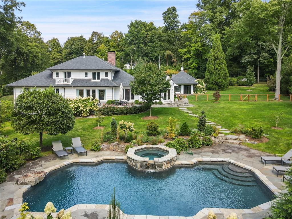a view of a house with garden