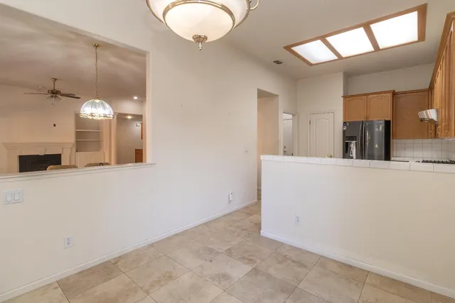 a view of a hallway with front door