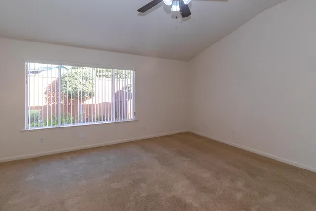 an empty room with a window