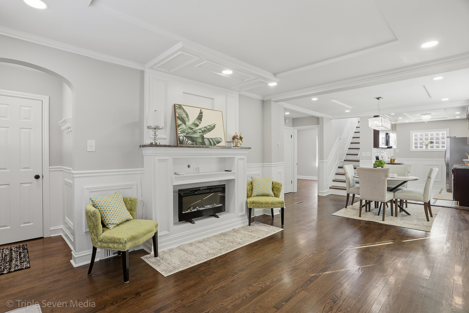 9149 South Aberdeen Street Chicago, IL 60620 - Photo 3 of 46 a living room with furniture and a fireplace