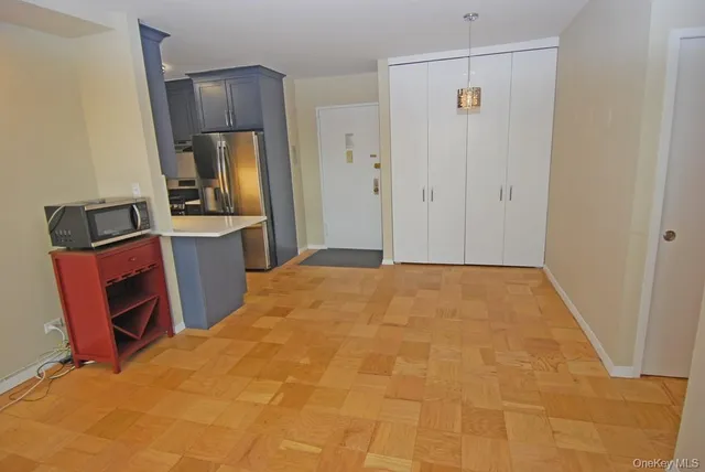 a bedroom with a bed and furniture