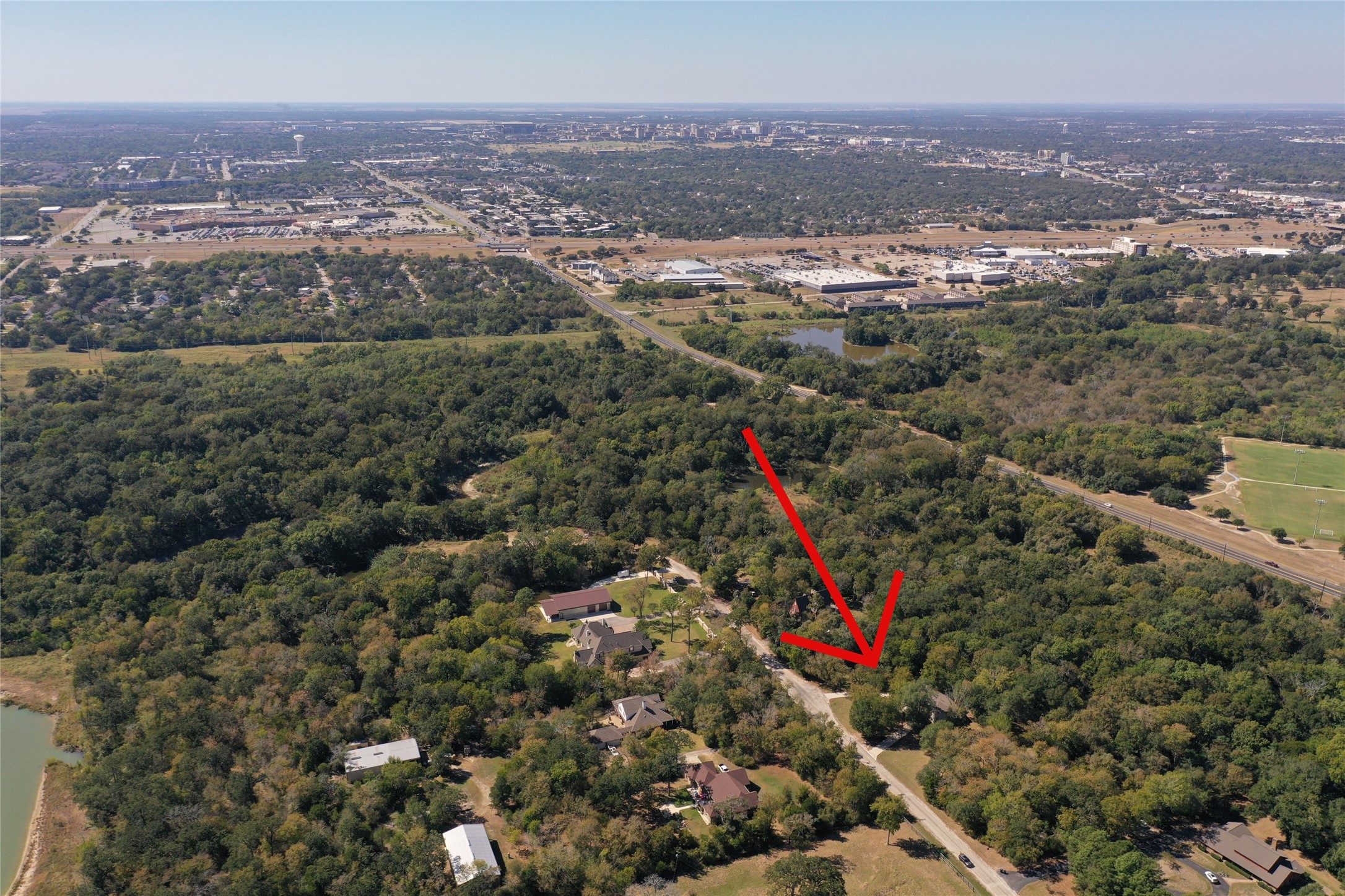 20 Ranchero Road College Station, TX 77845 - Photo 29 of 31 Aerial facing west towards TAMU campus