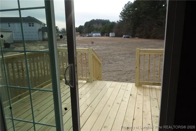 a view of backyard from balcony