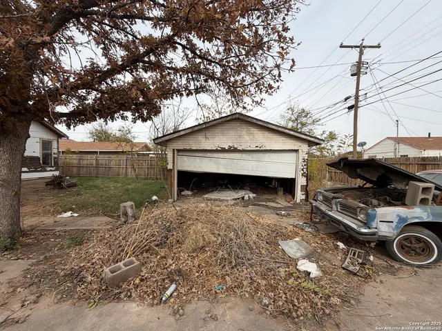 a backyard of a house