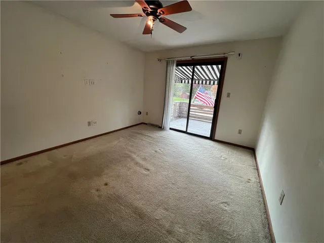 a view of a room with stairs