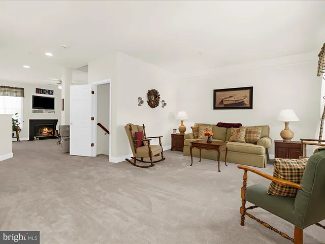 a living room with furniture and a couch