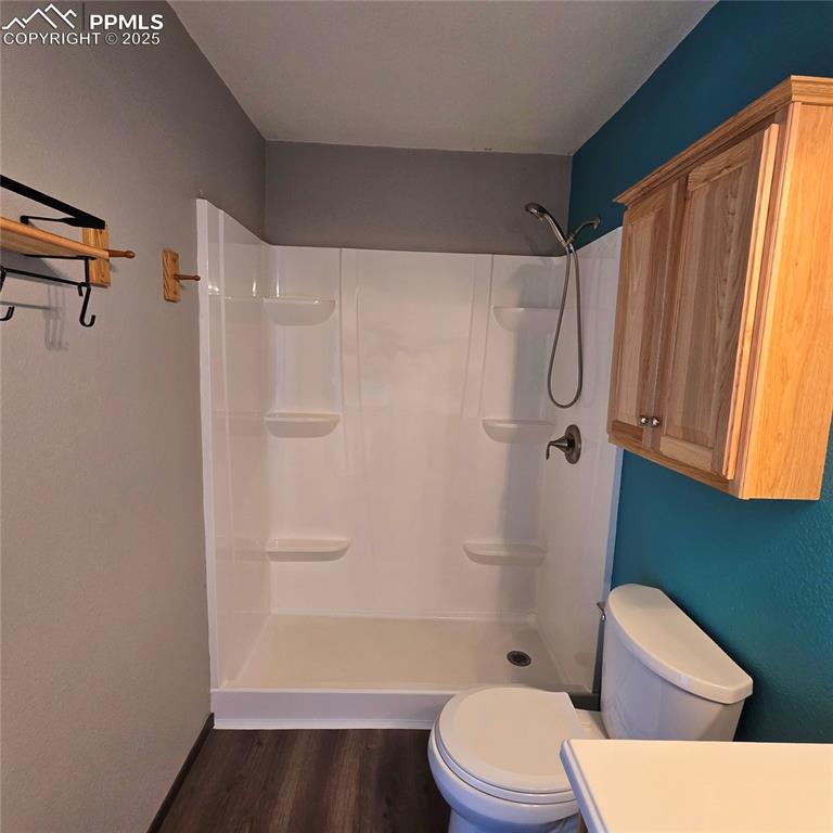 120 Sunset Drive Westcliffe, CO 81252 - Photo 18 of 20 a bathroom with a toilet and a shower