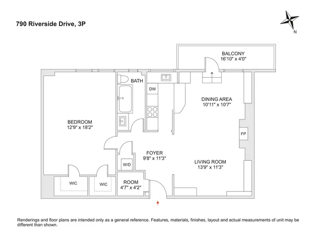 $599,000 | 790 Riverside Drive, Unit 3P | Washington Heights