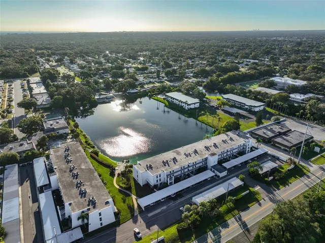 an aerial view of a city