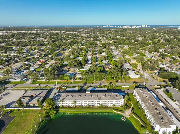 an aerial view of a city