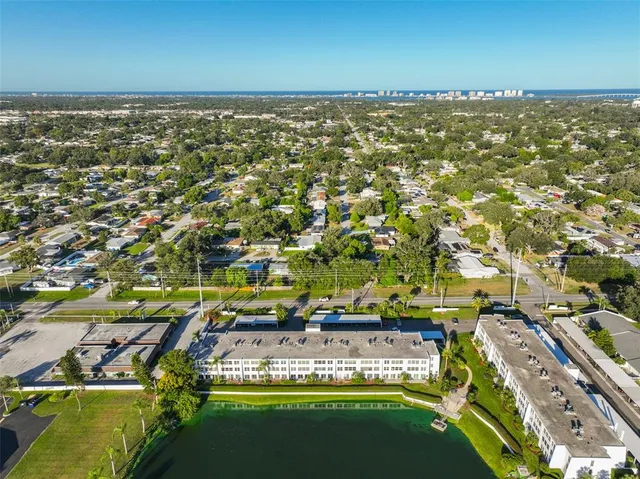 an aerial view of a city