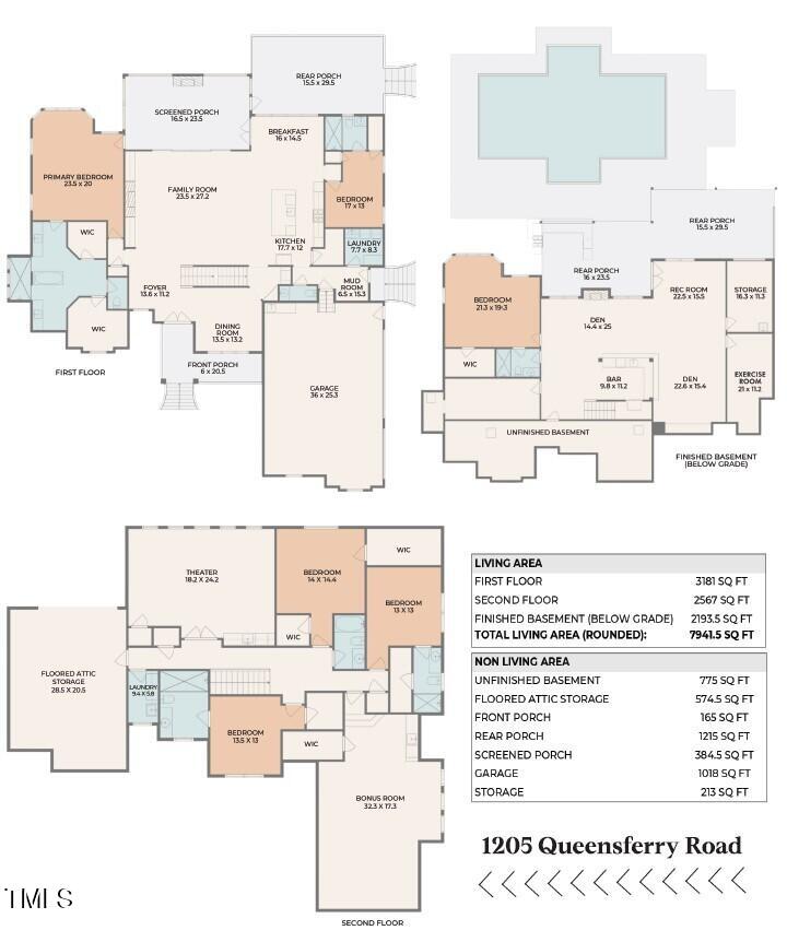 1205 Queensferry Road Cary, NC 27511 - Photo 63 of 63 Sketch Pic for MLS