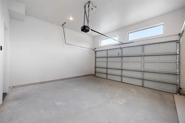 a view of a garage