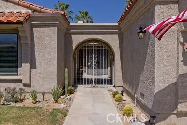 a view of a house with a small space