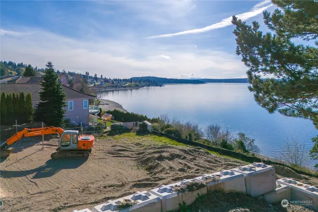 a ocean view with a lake view