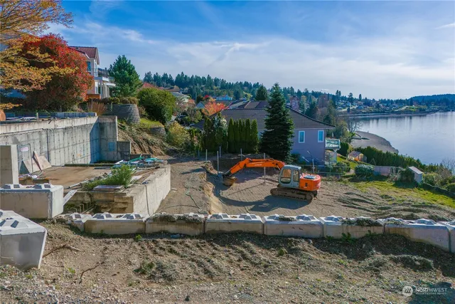 a view of a lake and a mountain