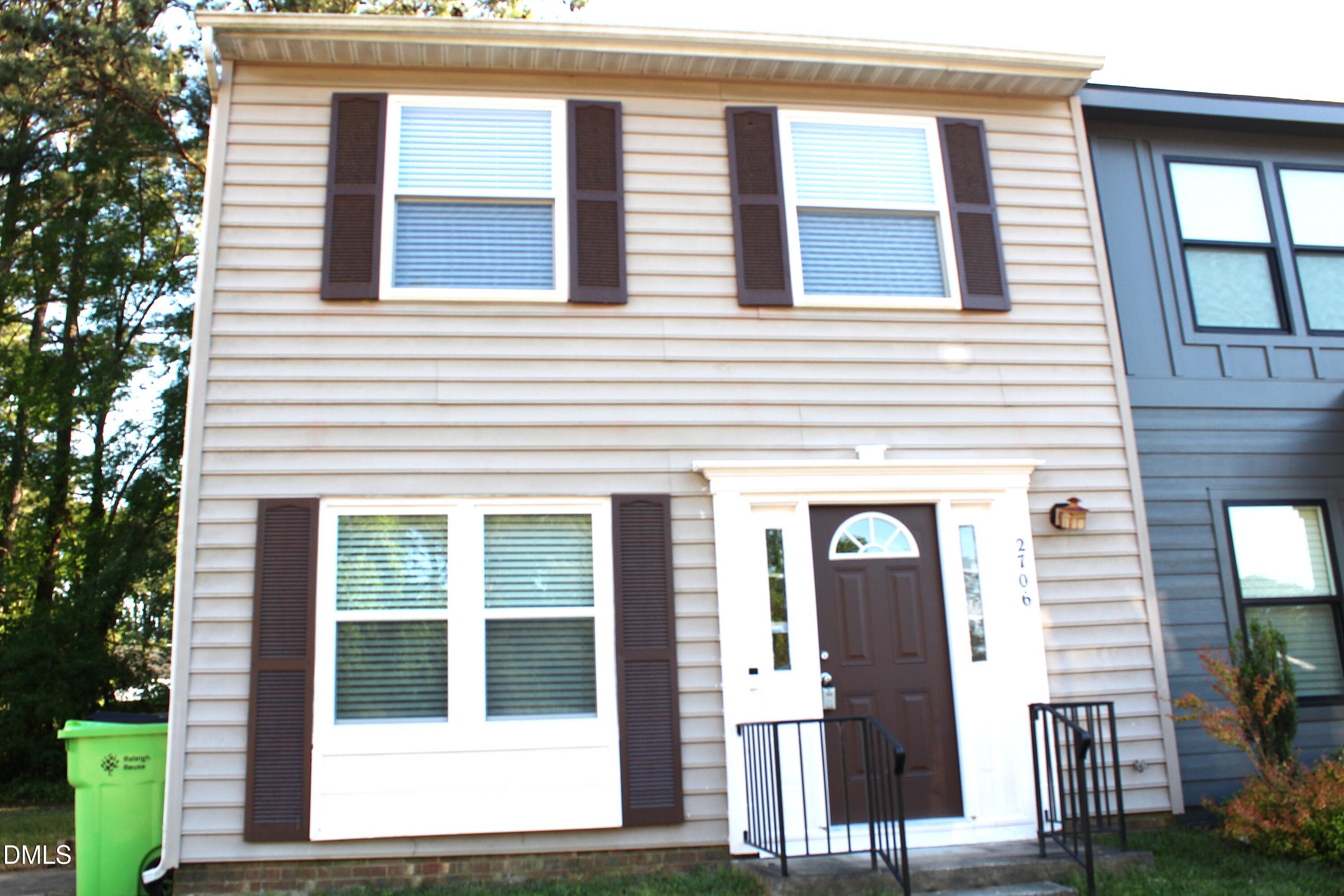 a front view of a house