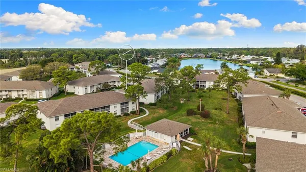 an aerial view of multiple house