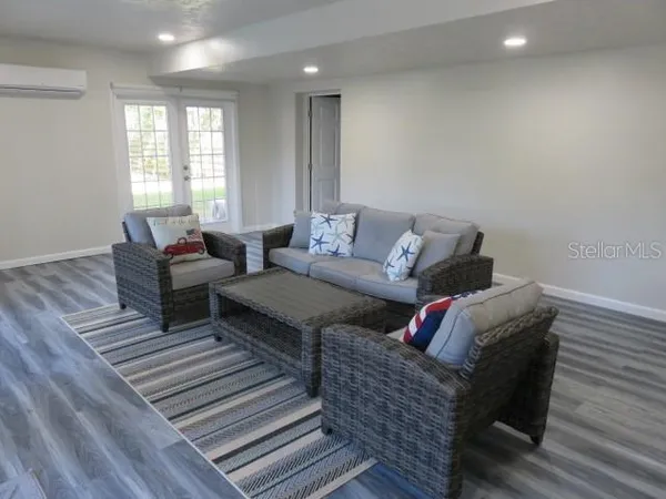 a view of a living room with balcony