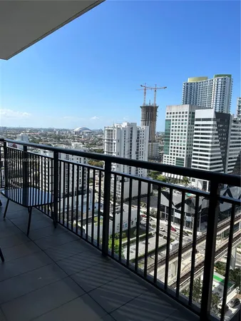 a view of city from balcony