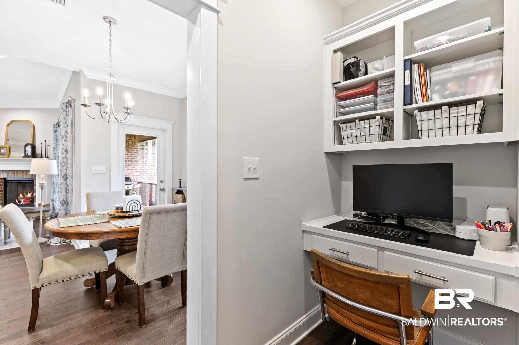 13233 Ibis Boulevard Daphne, AL 36527 - Photo 24 of 100 Integrated built-in desk with overhead shelving, offering a dedicated workspace