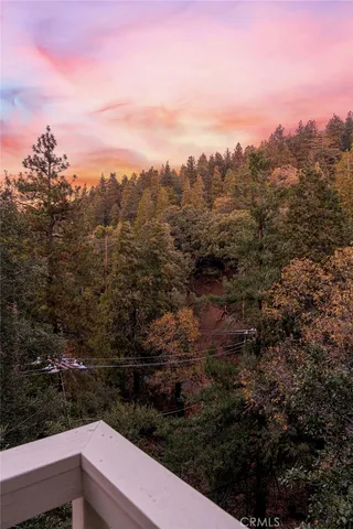 a view of a city from a balcony