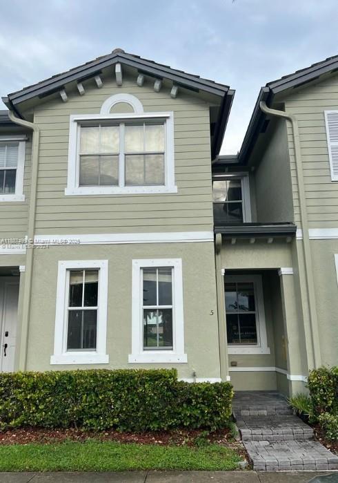 a front view of a house