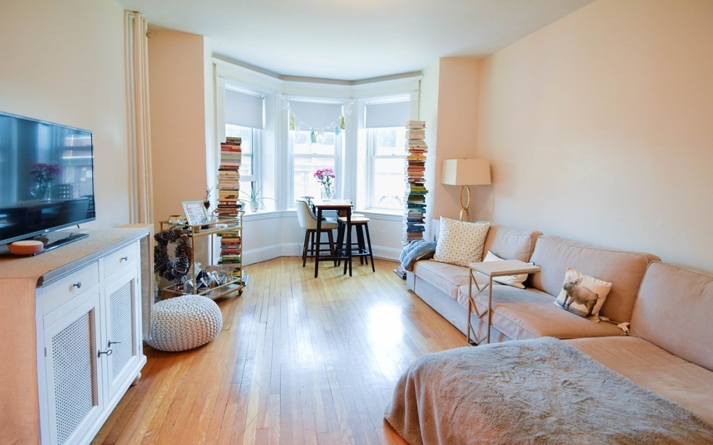 8 Garrison Street, Unit 409 Boston, MA 02116 - Photo 3 of 9 a living room with furniture and a flat screen tv
