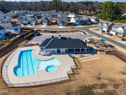 an aerial view of a house having outdoor space