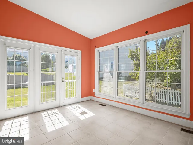 an empty room with a window