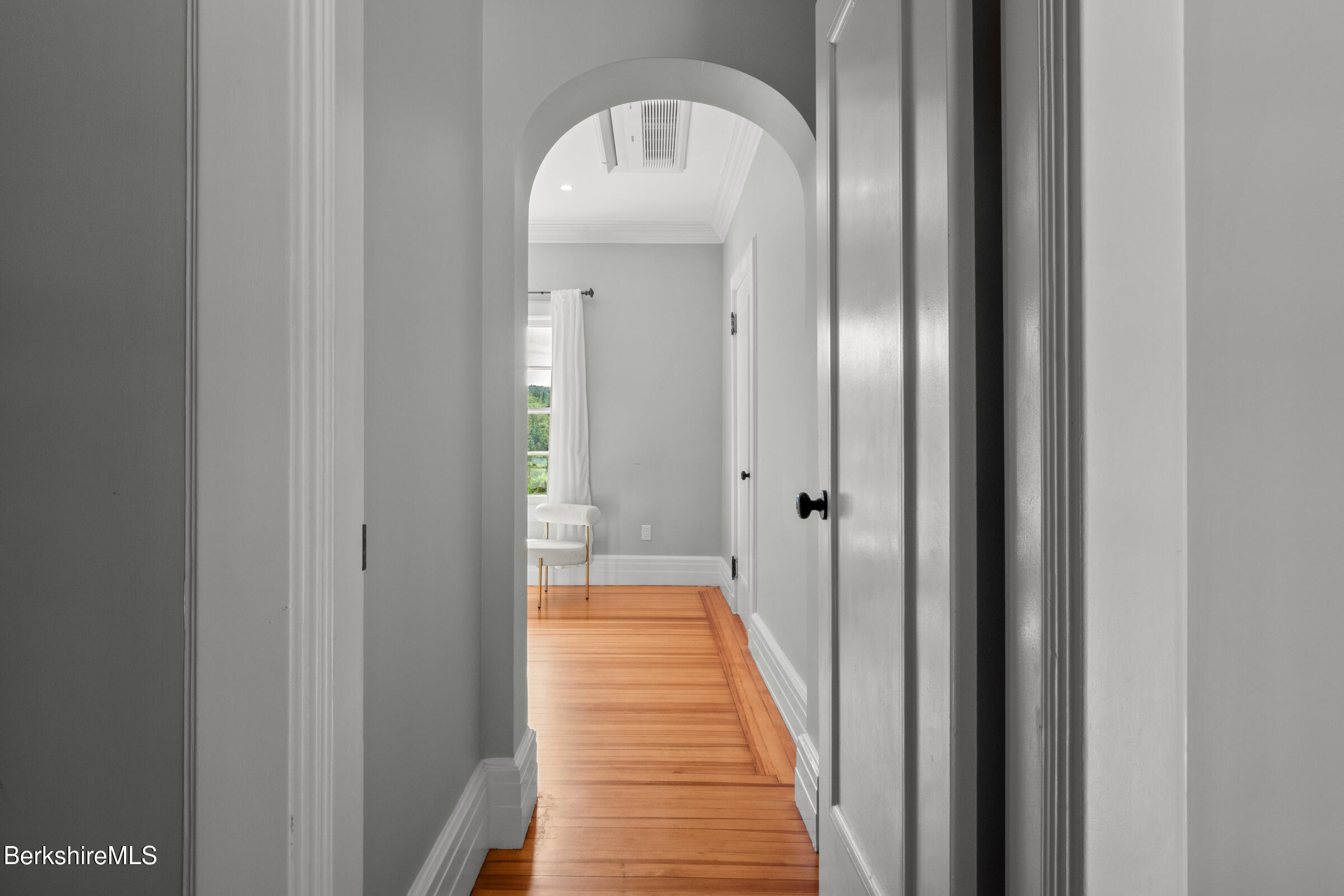 8 Webster Road Tyringham, MA 01264 - Photo 24 of 52 a view of a hallway with wooden floor