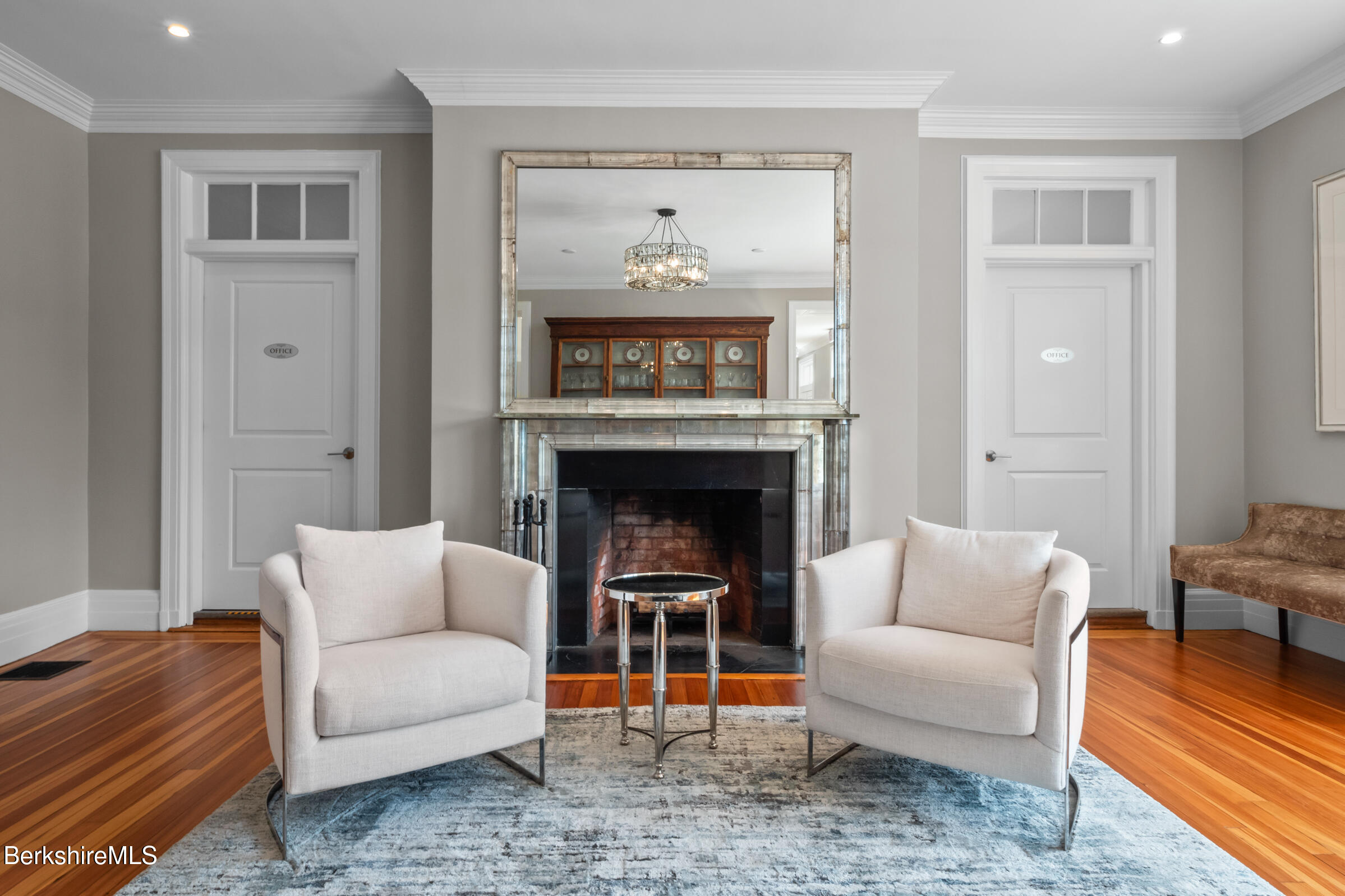 8 Webster Road Tyringham, MA 01264 - Photo 32 of 52 a living room with furniture and a fireplace