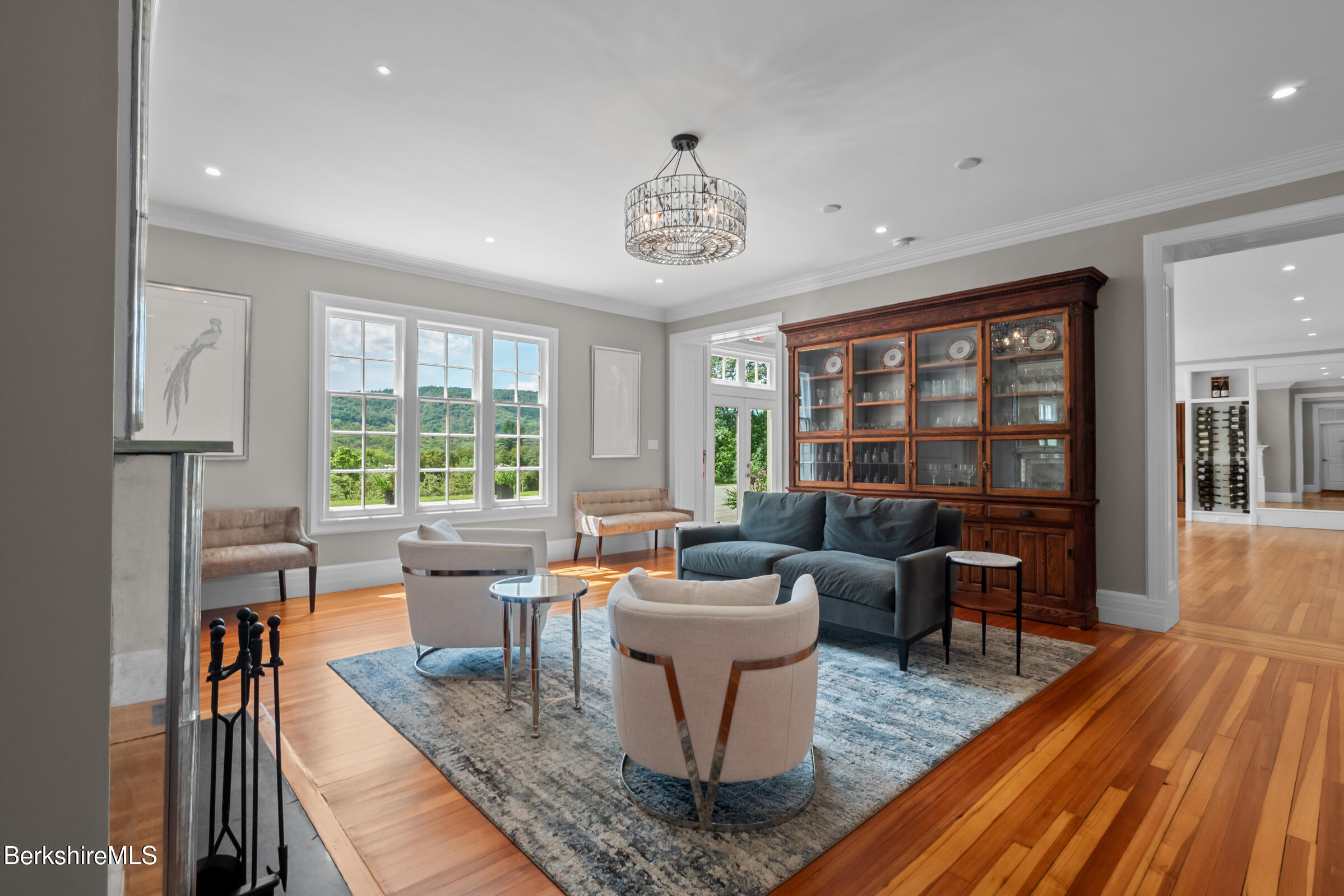 8 Webster Road Tyringham, MA 01264 - Photo 7 of 52 a living room with fireplace furniture and a large window