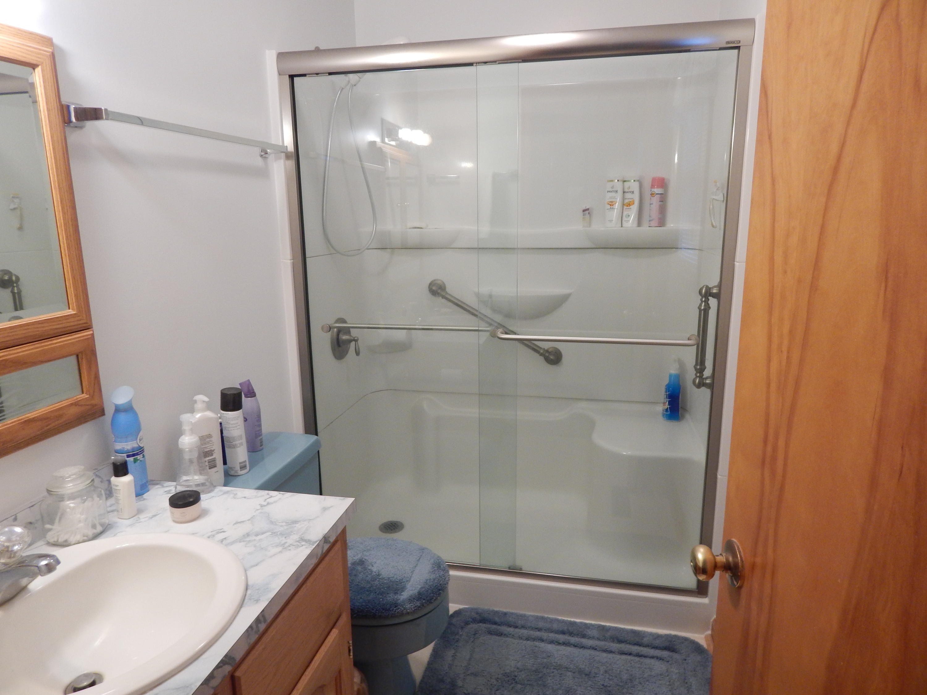 2805 Spradlin Road Vinton, VA 24179 - Photo 10 of 19 a bathroom with a granite countertop shower sink and vanity
