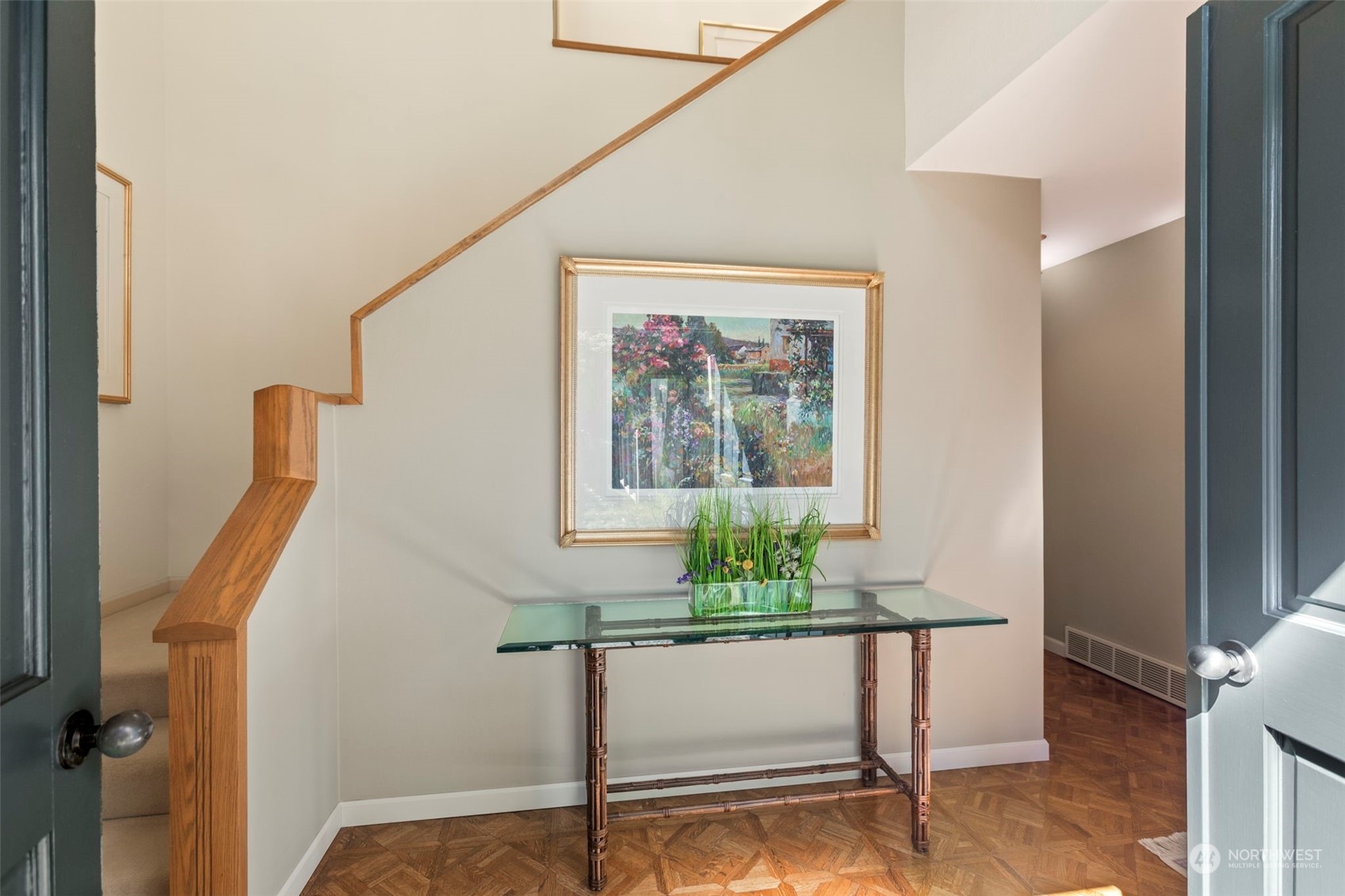 6244 East Mercer Way Mercer Island, WA 98040 - Photo 4 of 40 a view of entryway with wooden floor