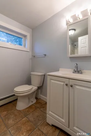 an empty room with closet