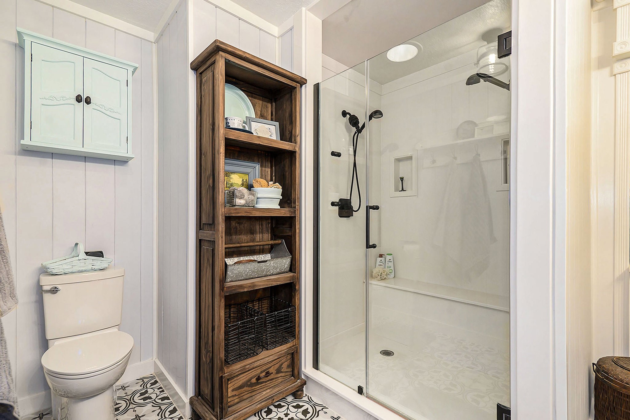 7363 County Line Road Willis, TX 77378 - Photo 27 of 34 Modern glass-enclosed shower for a sleek and stylish bathroom experience.