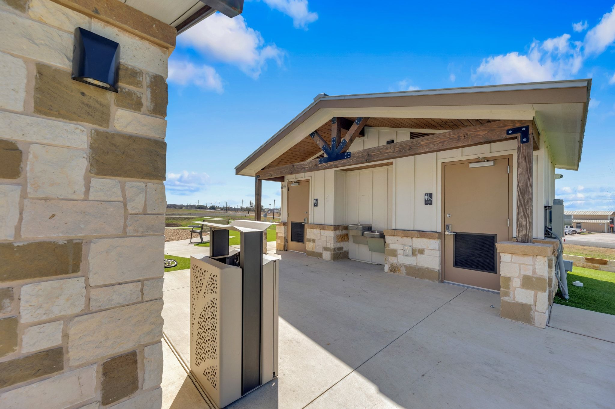 353 Marty Allen Loop Jarrell, TX 76537 - Photo 29 of 34 a view of a patio with table and chairs