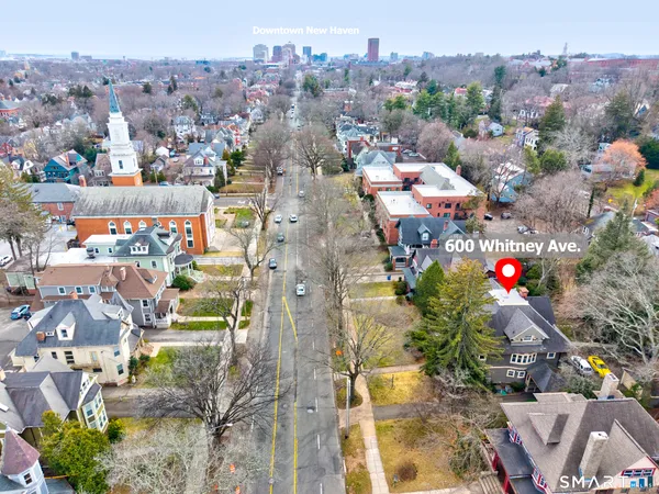 an aerial view of city