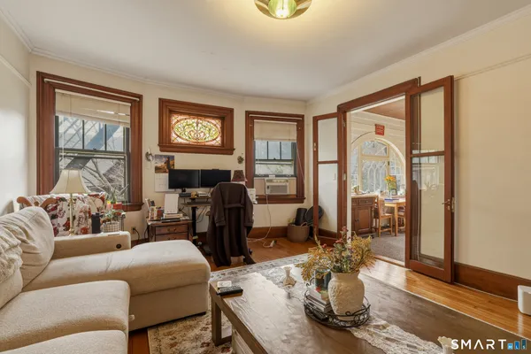 a very nice looking room with a large window