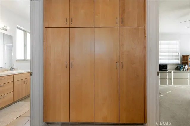 an aerial view of grey house