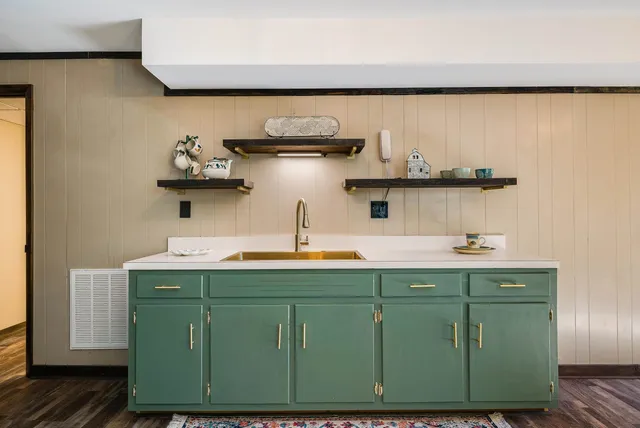 a view of backyard of house