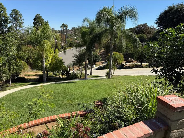 a view of a backyard with a garden